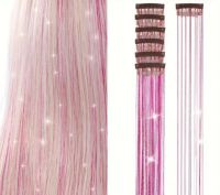 NEU Pink 6x Set Clip in Hair Tinsel Haarsträhnen zum Einklipsen Hessen - Gernsheim  Vorschau