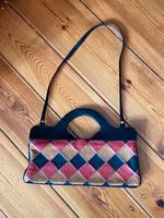 Vintage alt Handtasche 60er 70 Leder Riemchen Kult Retro kariert Pankow - Prenzlauer Berg Vorschau