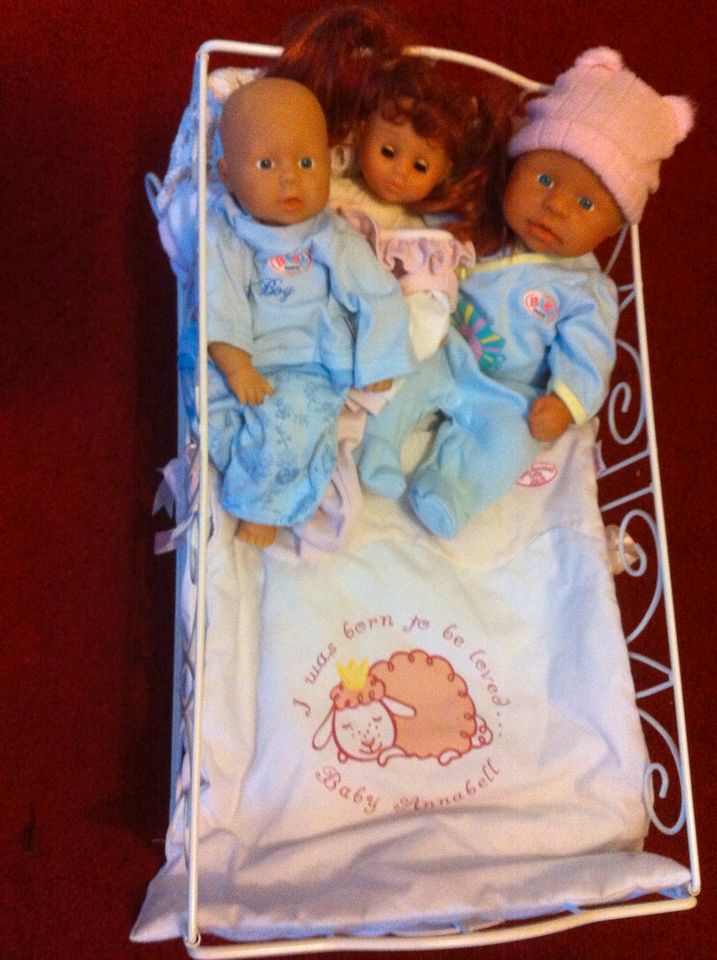 Puppen Baby Born + Baby Annabell Puppenbett in Herxheim bei Landau/Pfalz