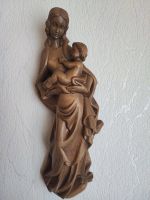 Holzschnitzerei Figur Madonna Maria Jesuskind Wandaufhängung Baden-Württemberg - Neckarsulm Vorschau