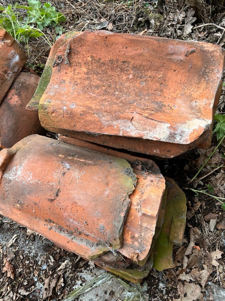 Dachziegel Garten Deko Kräuterspirale Wasserlauf Steinmauer in Weener