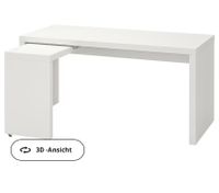 MALM Schreibtisch mit Ausziehplatte, weiß, 151x65 cm Nordrhein-Westfalen - Kerpen Vorschau