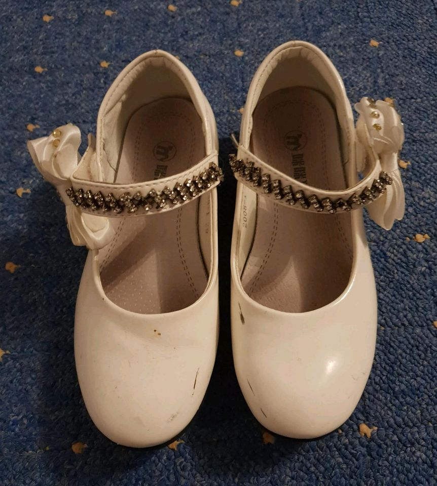 Schuhe mit kleinem Absatz Riemchenschuhe Strass Schleife Größe 29 in Schwanewede