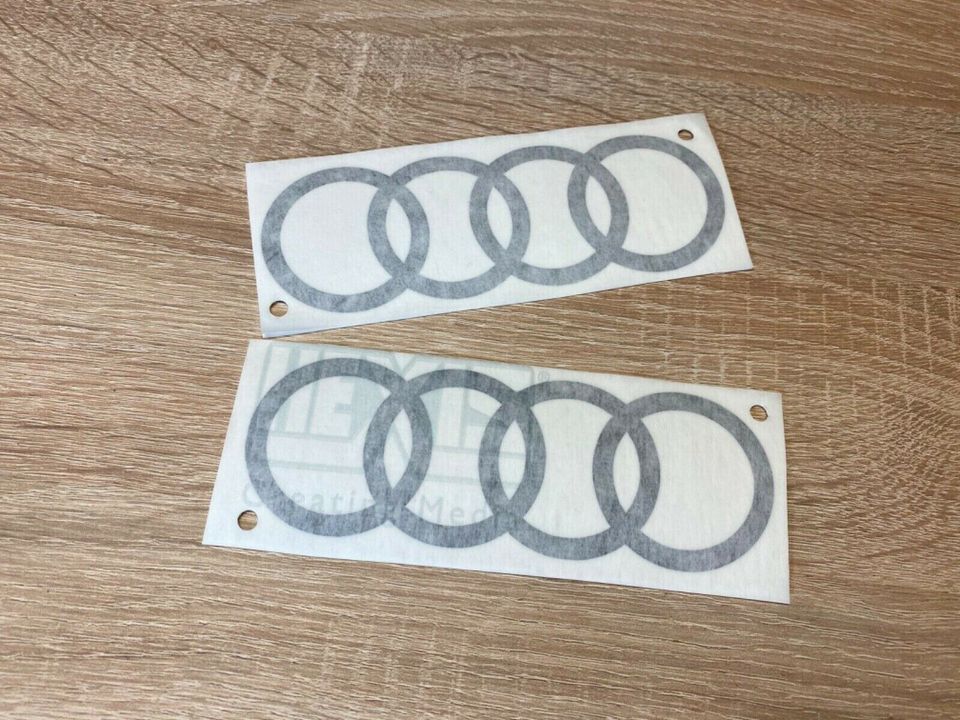 2X AUDI RINGE Aufkleber Fan Logo Tuning Sticker Scheibe Seitenaufkleber  20cm EUR 4,49 - PicClick FR