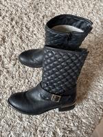 Rieker Boots Stiefeletten Gr. 39 Schwarz Gold gefüttert Bayern - Kleinkahl Vorschau