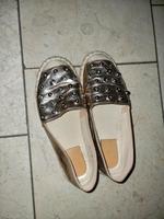 Espadrilles mit Nieten Gold beige Gr. 38 Bayern - Mömlingen Vorschau