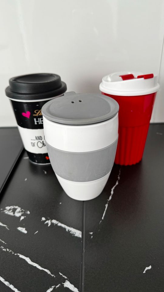 3 Kaffee-to-go Becher Koziol in Langen (Hessen)