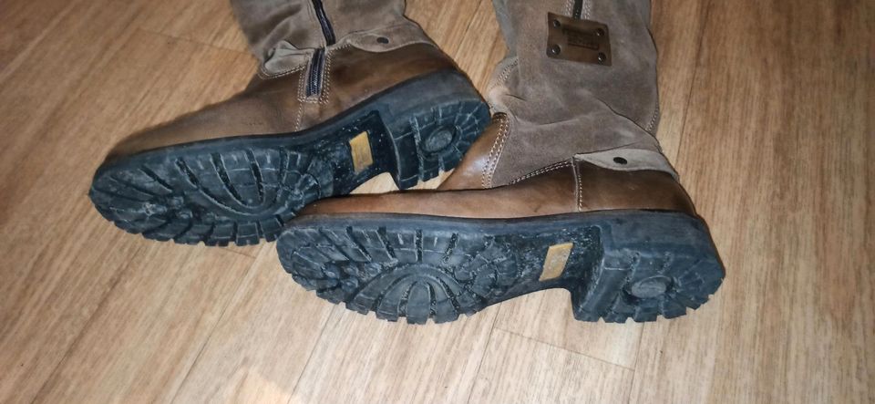 Braune Damen Camel Active Schuhe Leder Stiefel Stiefeletten Gr 37 in Leipzig