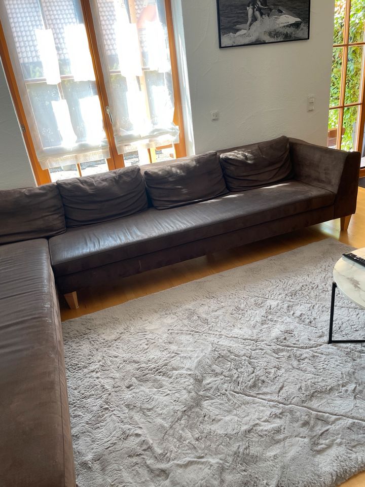 Braune Couch in Schiffweiler