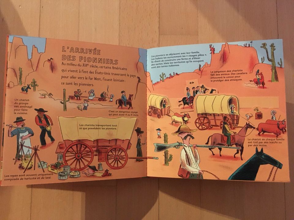 Französisches Buch „Les cow-boys et les Indiens“ NEU in Schwendi