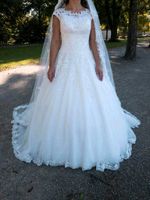 Neuwertig Hochzeitskleid Brautkleid weiß mit Schleier Nordrhein-Westfalen - Lage Vorschau