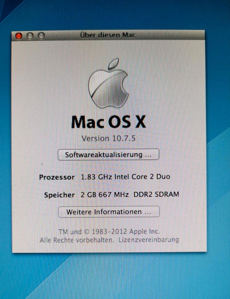iMac A1195 17" 10.7/ 1,8 GHz/  2GB RAM/ 639GB Zustand Sehr Gut in Murr Württemberg