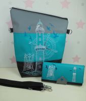 pinkeSterne* LEUCHTTURM Handtasche + Portemonnaie Segelboot Anker Sachsen-Anhalt - Zehrental Vorschau