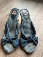 Fila Pantolette Gr.39 Blau Keilabsatz Espandrillo Schleife Schleswig-Holstein - Altenholz Vorschau