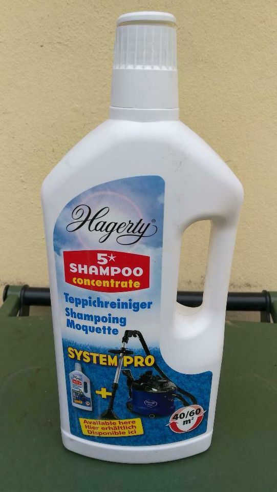 Hagerty 5* System Pro Konzetrat Shampoo Teppichreiniger ca. 0,5L in  Nordrhein-Westfalen - Mülheim (Ruhr) | Heimtextilien gebraucht kaufen |  eBay Kleinanzeigen ist jetzt Kleinanzeigen