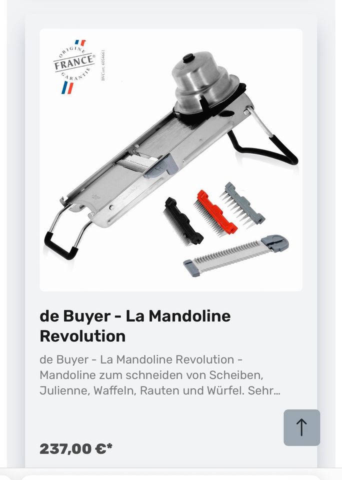 De Buyer Mandoline Reibe Hobel Revolution in Köln