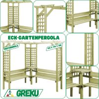 Eck Gartenpergola Pergola mit Bank und Tisch Gartenbank Nordrhein-Westfalen - Kalkar Vorschau