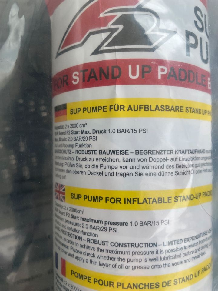 F2 Pumpe für SUP oder Bodyboards NEU!!!! in Bremen