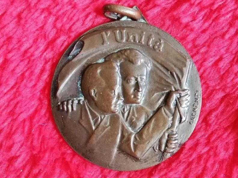 Anhänger / Medaille 1937 Al Benemeriti dell' Unita, in Dassow