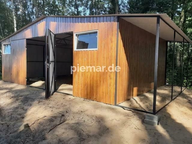 Blechgarage 8x4x2,85m Garage mit Carport Schuppe |piemar.de 9225! in Schwäbisch Hall