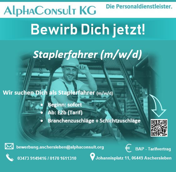 Produktionsmitarbeiter mit Staplerschein (m/w/d) in Egeln