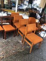 6 retro vintage holz stühle chairs orange Mitte - Wedding Vorschau