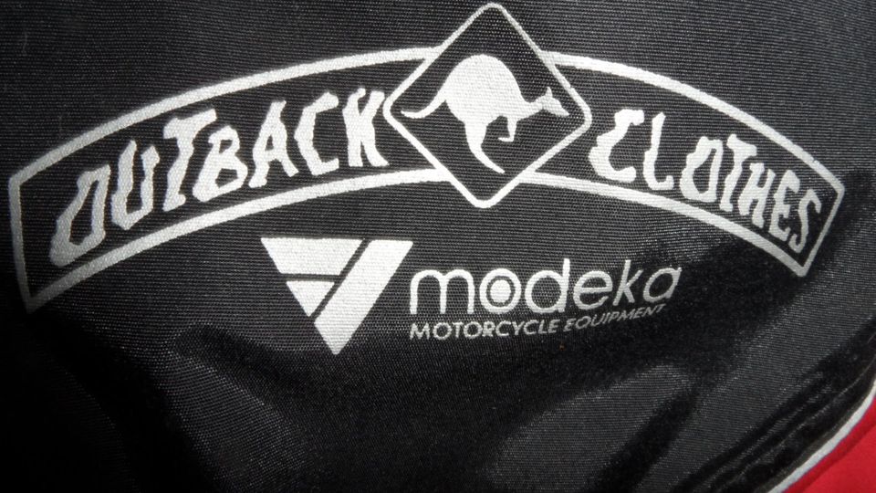 Motorradjacke, rot -  schwarz in Mönchengladbach