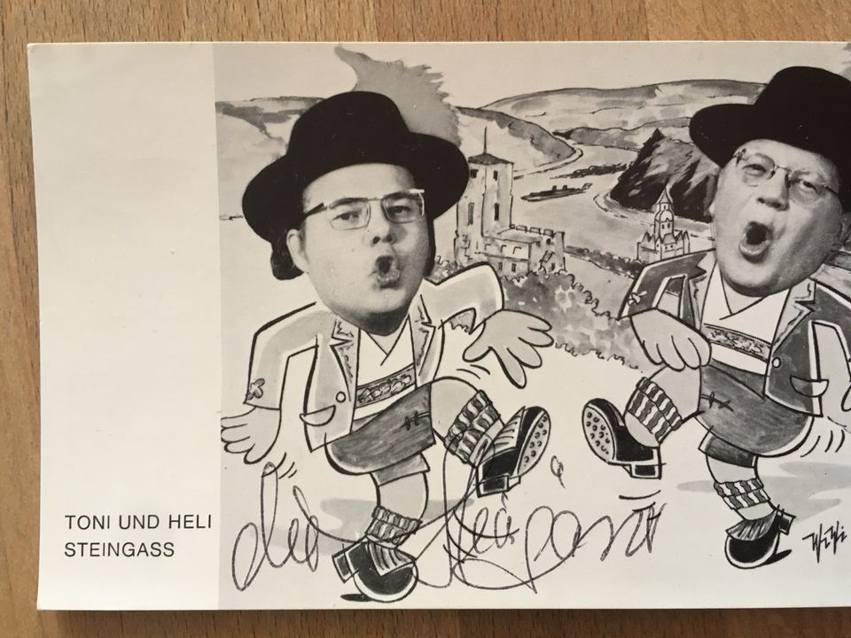 Toni und Heli Steingass Autogramm Autogrammkarte Karte Signiert in Kall