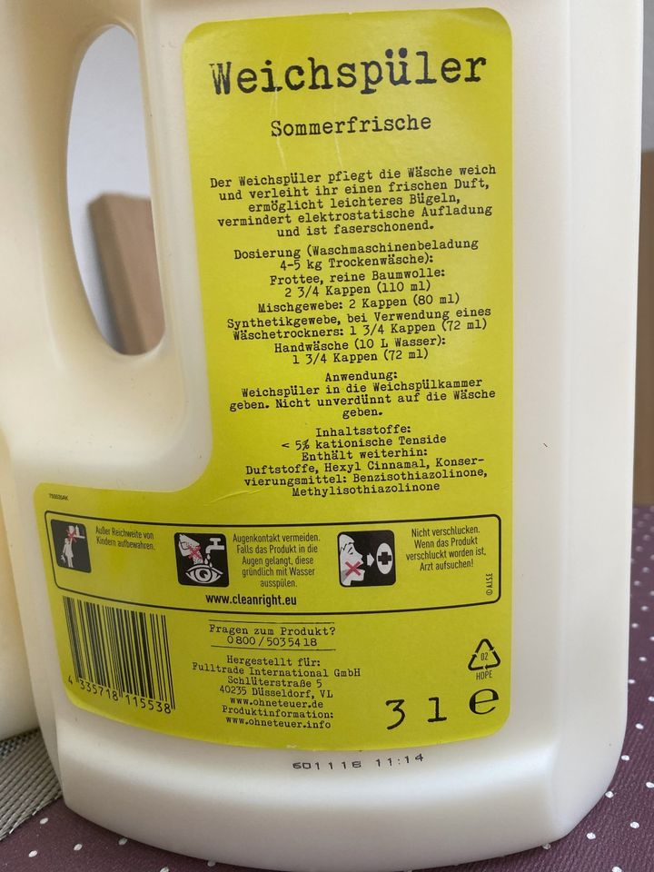 7,5 Liter **** WEICHSPÜLER / SOFTENER **** TOP **** in Frankfurt am Main