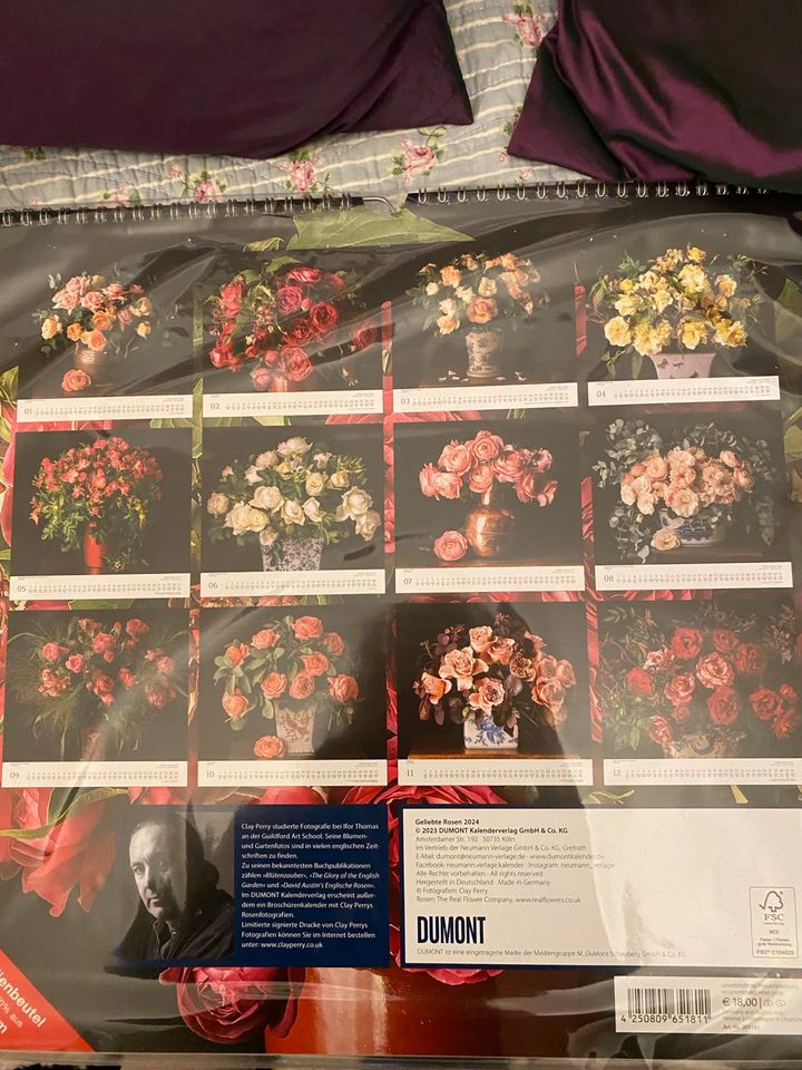 *** Wandkalender- Geliebte Rosen * Neu ! Von Dumont *** in Hamburg