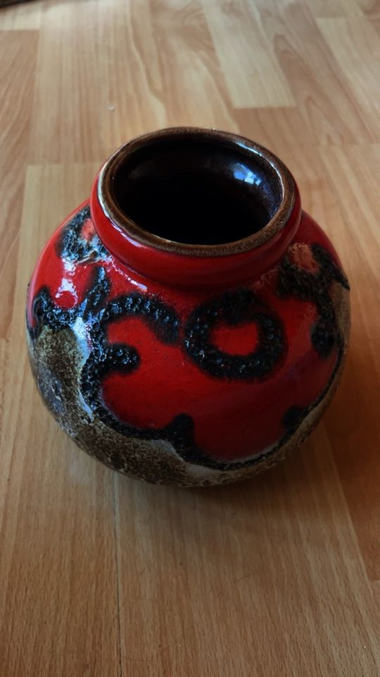 Vintage keramik Fat Lava Vase von Scheurich 1970 in Rees