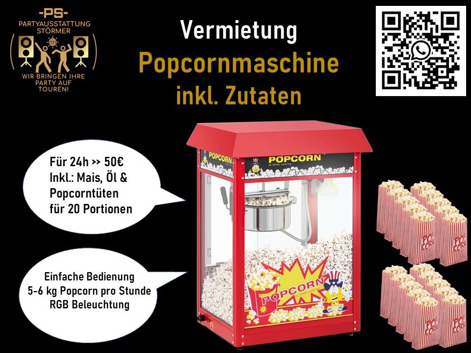 Popcorn Catering Zuckerwattemaschine Popcornmaschine mieten in Ahrensburg