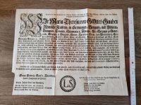Original RAR Proklamation Kaiserin Maria Theresia 1762 Österreich Bayern - Rosenheim Vorschau