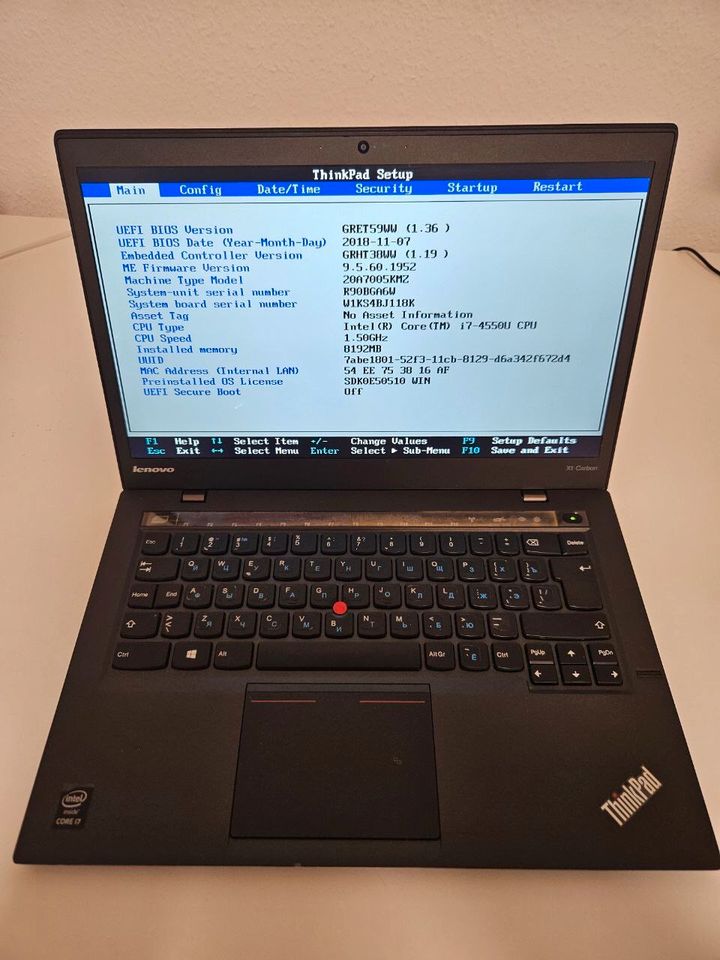 Lenovo Thinkpad x1 Carbon i7 i7-4550U 8GB Ultrabook in Konstanz
