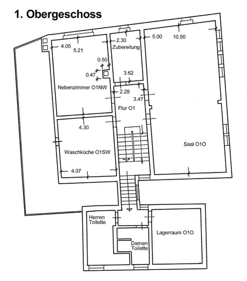 Patrizierhaus im Stadtkern, Nutzfläche 476m², Wohnung 2.OG, Gastronomie möglich 179m² in EG+1.OG in Erbach