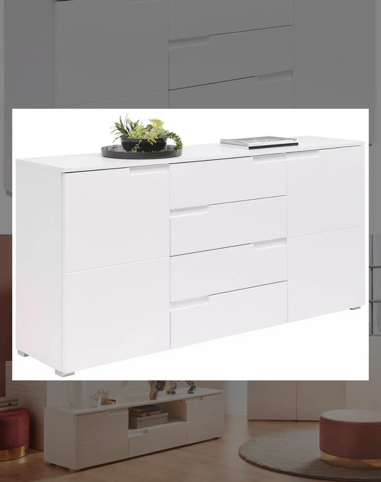 Carryhome SIDEBOARD Weiß Hochglanz Neupreis 260€ in Dessau-Roßlau