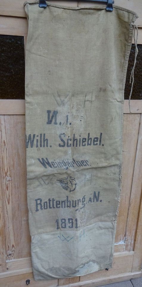 Alter Sack 1891 Leinensack beschriftet Mehlsack Bauernleinen in Rangendingen