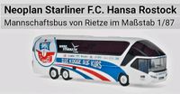 MODELLSUCHE, Rietze Neoplan Hansa Rostock Mannschaftsbus. Thüringen - Erfurt Vorschau