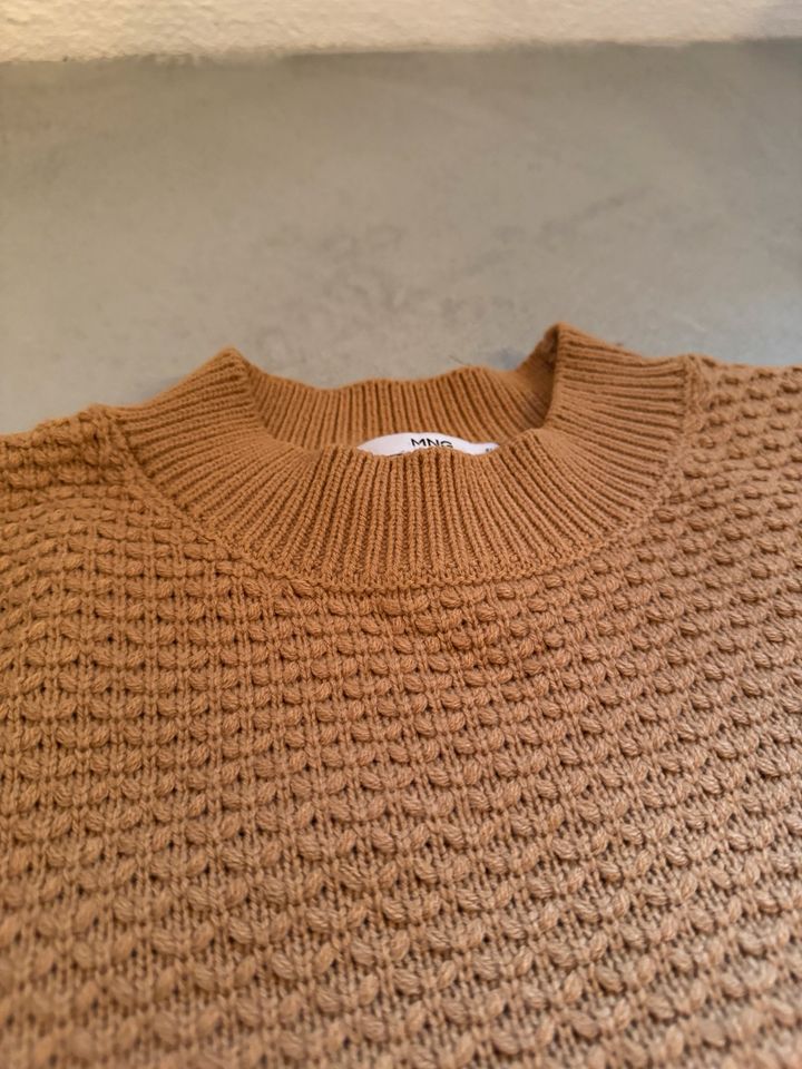 Mango Strickpullover / Gr. L beige schwarz Damen in Dinkelsbuehl