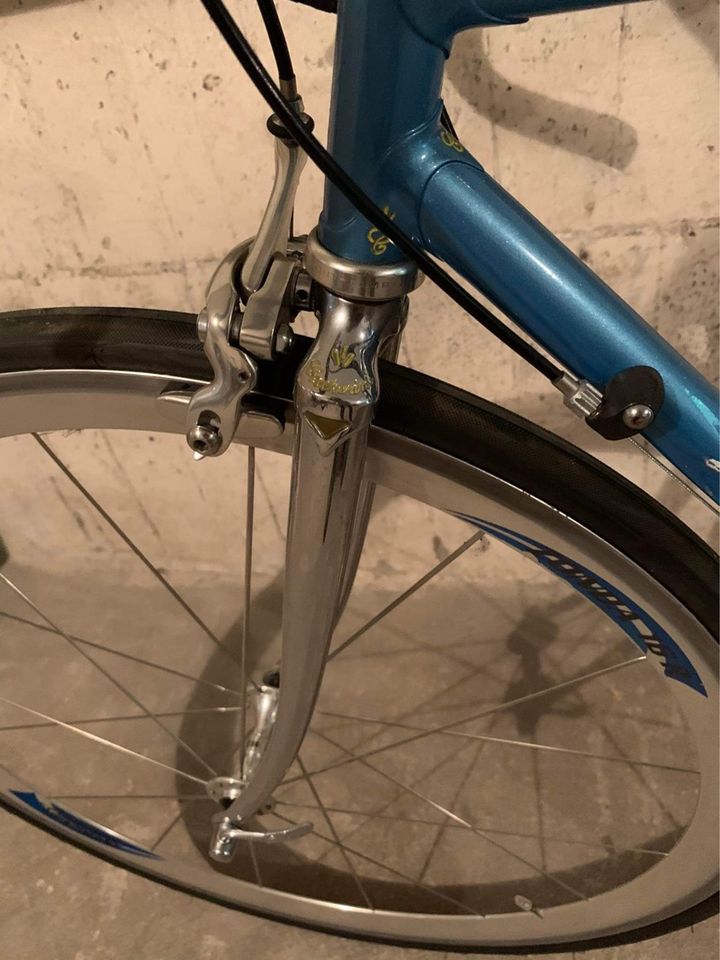 Ceccherini Vintage-Rennrad, gemufft, metallic-blau, 52cm in Karlsruhe