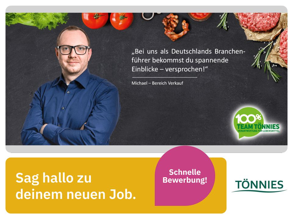 Sales Manager (m/w/d) (Tönnies Holding) Verkäufer Vertriebsmitarbeiter Verkauf in Weißenfels