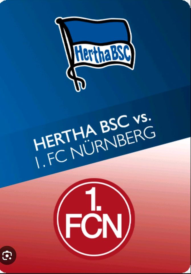 2x Hertha vs Nünberg Familienblock Ticket in Berlin