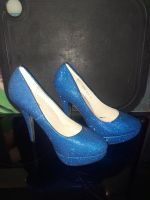 High Heels, Gr.38, festlich, glitzernd blau, gut erhalten Berlin - Marienfelde Vorschau