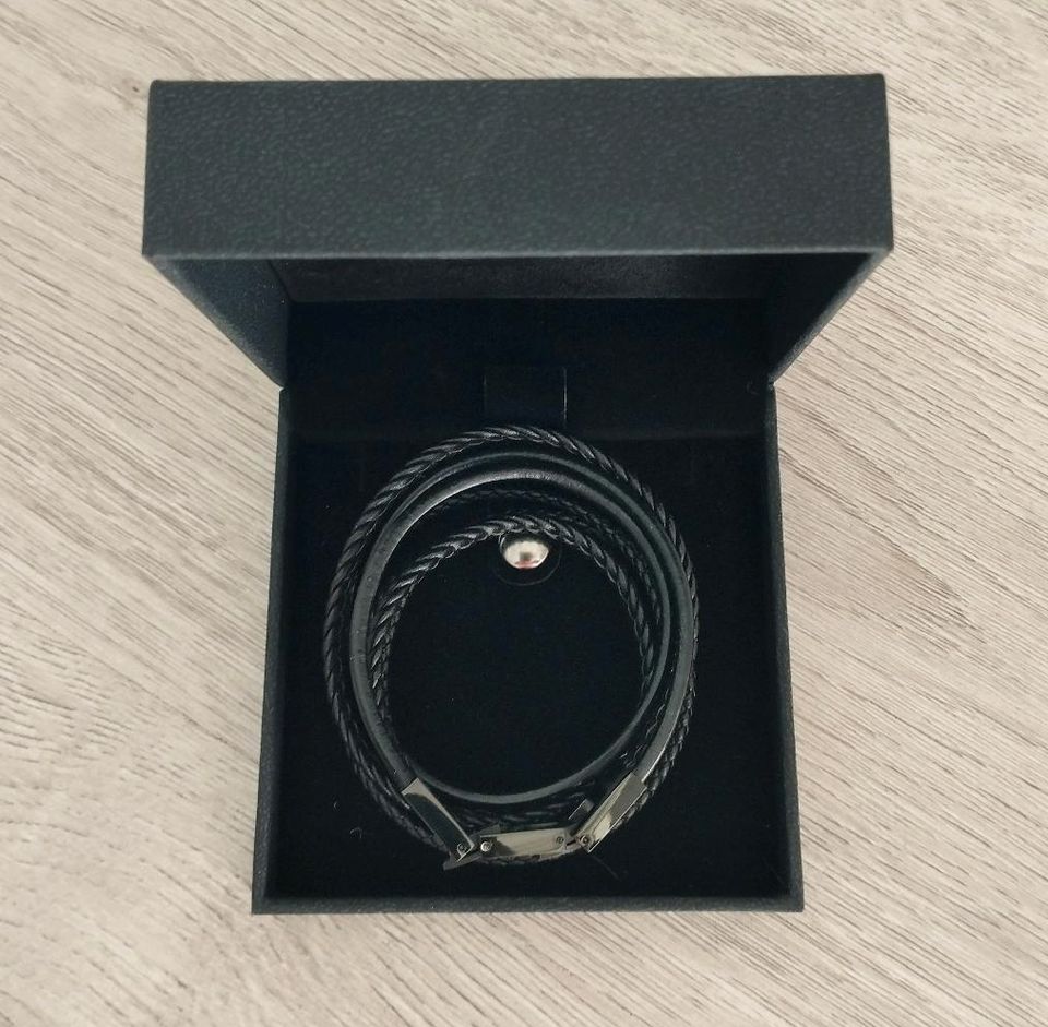 Lederarmband schwarz m.Geschenkbox Armband Schmuck neu in Bochum