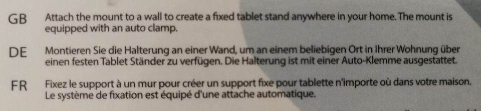 * NEU * Original KÖNIG 360° Tabletwandhalter * Weiß * OVP * in Rostock