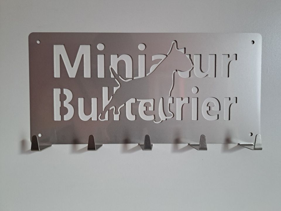 Miniatur Bullterrier - Schlüsselbrett - Edelstahl V2A in Lemgo