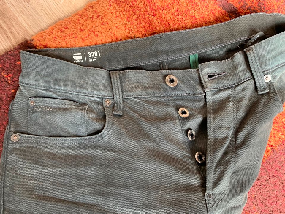 G-Star 3310 Slim Jeans, 31x36 mit Elastan in Laer
