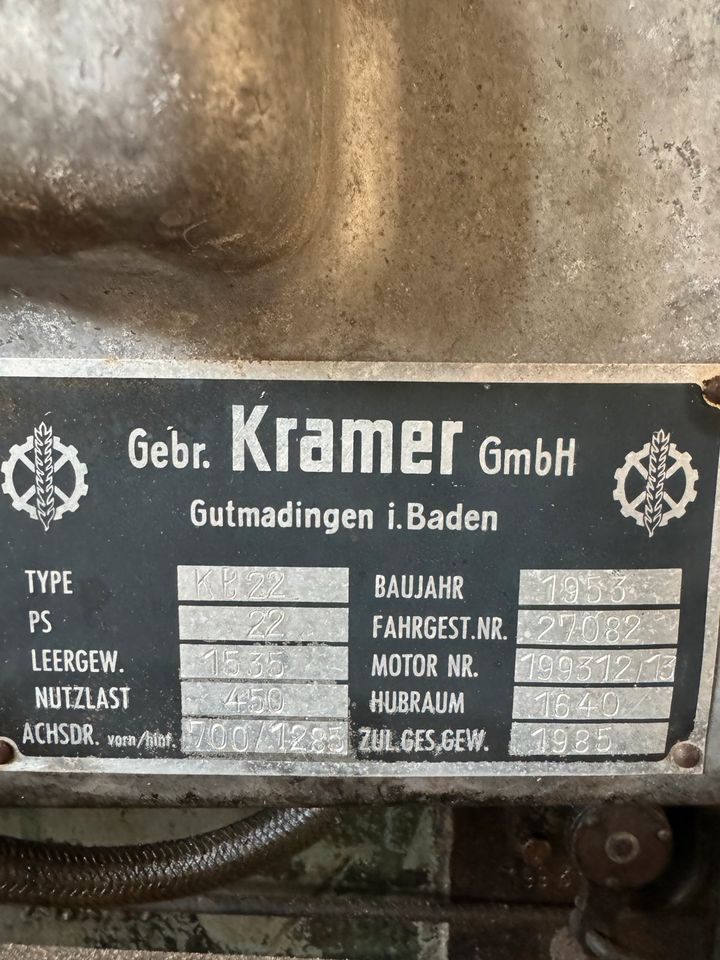 Kramer KB 22 Traktor Schlepper in Häg-Ehrsberg