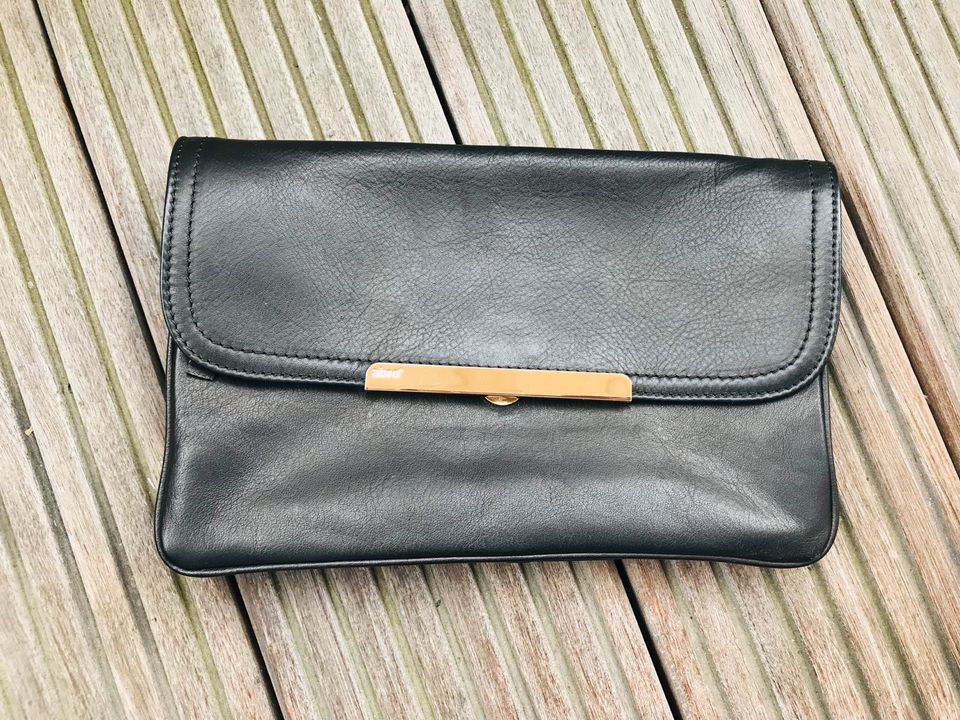 Abro Clutch schwarz Leder 24x16 NEUWERTIG in Köln