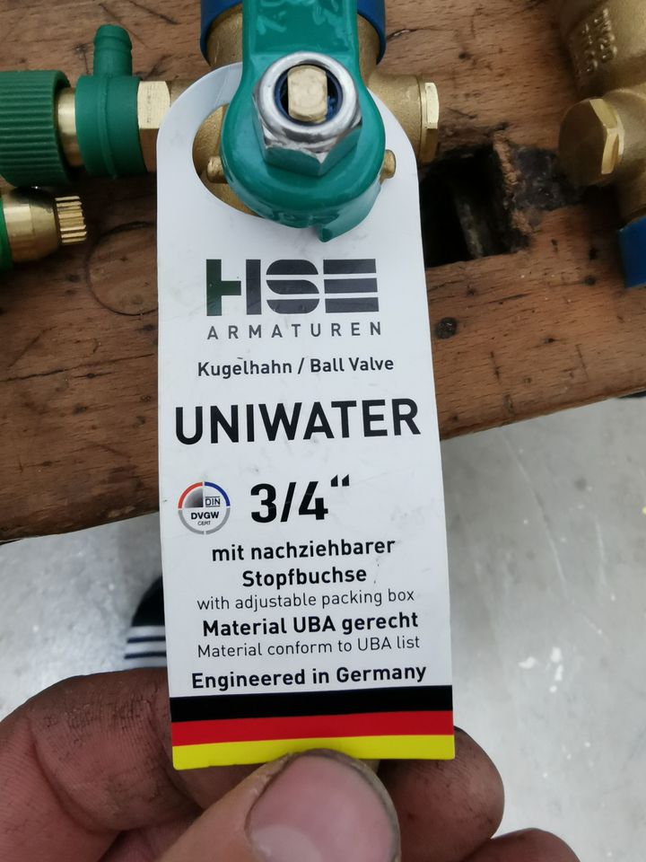 Kugelhahn 3/4 Zoll von Uniwater in Hanau